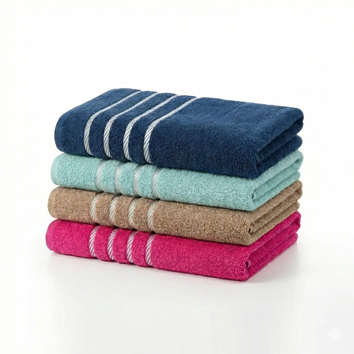 Kit 04 Toalha de Banho 100% Algodão com Alta Absorção 70x130cm Gramatura 330 (Multicolorido)