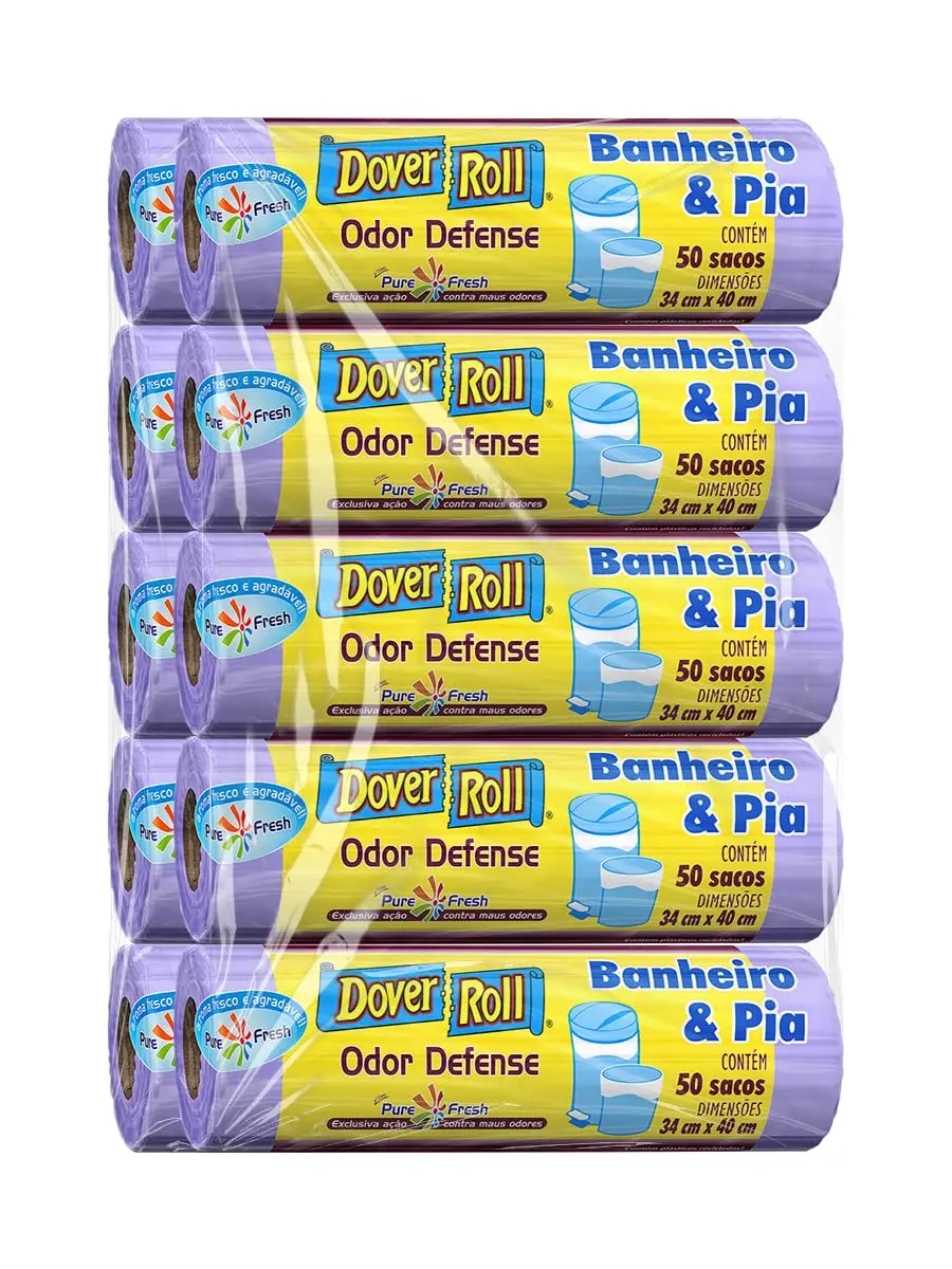 Dover-Roll odor defense banheiro & pia - pacote com 10 rolos