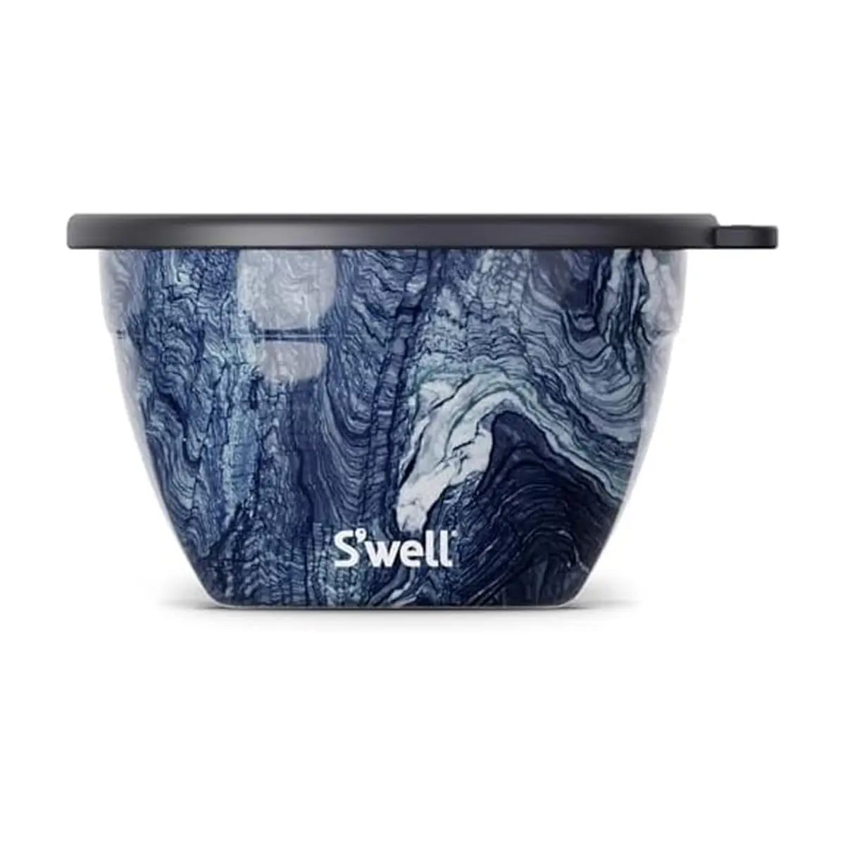 S'well Kit de tigela de salada de aço inoxidável de 1,8 g, cor azurita, inclui recipiente de condimento de 59 ml e bandeja removível, à prova de vazamento, fácil de limpar, lavável na lava-louças