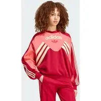 Moletom Estampado Gola Careca Efeito Washed Mulher adidas