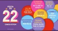 Promoção Festa do 22 – Cinesystem de 01 a 27 de agosto de 2025 - 1