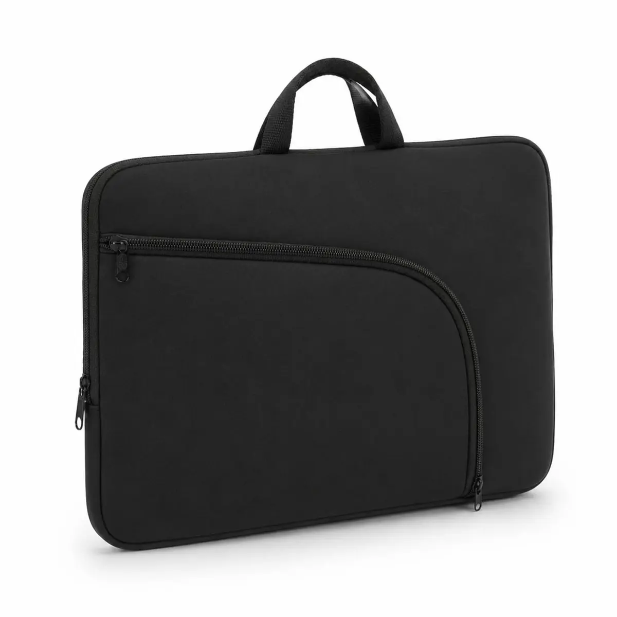 Capa Case Protetora para Notebook 14 Polegadas, Compatível com MacBook de Dimensões Equivalentes, Bolso Frontal, Zíper Curvo e Alça – Preta | GaletiShop