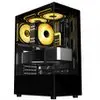 Gabinete Gamer Liketec Heydar Dark, Mid Tower, Cube Design, ATX, Vidro Temperado, Preto, Sem Fan, LC-CB-HEYDAR-2084 - 1