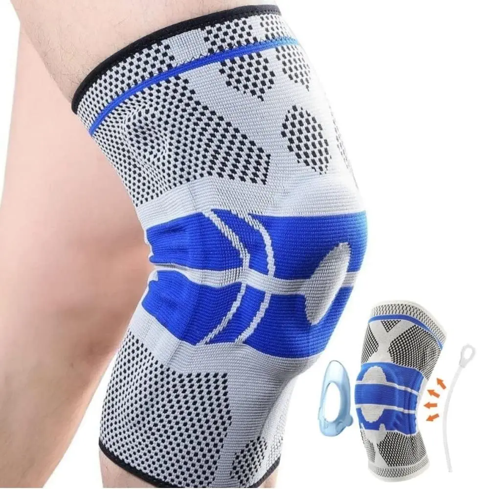Joelheira Ortopédica Premium de Compressão e Proteção – Alívio de Dor, Estabilização Patelar e Ligamento Rompido Menisco – Fitness, Crossfit, Treinos, Exercício, Academia, Musculação, Futebol, Vôlei.