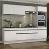 Armário De Cozinha Completa 5 Peças Com Rodapé MP2180 Made Multimóveis Branco/preto - 1