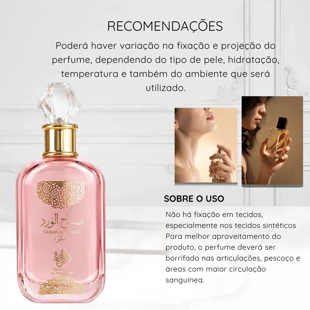 Perfume ÁRABE Sabah Al ward Sugar Original Feminino Eau de parfum thumbnail 4