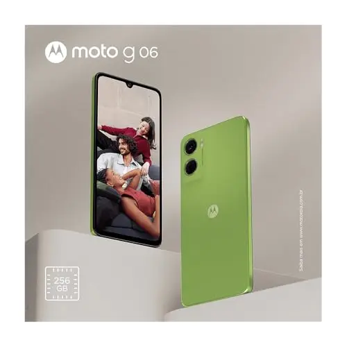 Smartphone Motorola Moto g06-256GB 12GB (4GB RAM + 8GB Ram Boost) e Camera 50MP com AI Bateria de 5200 mAh Tela 6.9" - Verde thumbnail 4