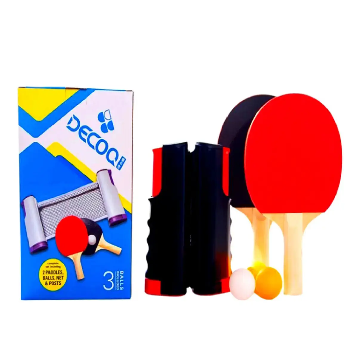 Kit Ping Pong Raquete Rede Retrátil Mesa Tênis Portátil Ultshop Ferragens