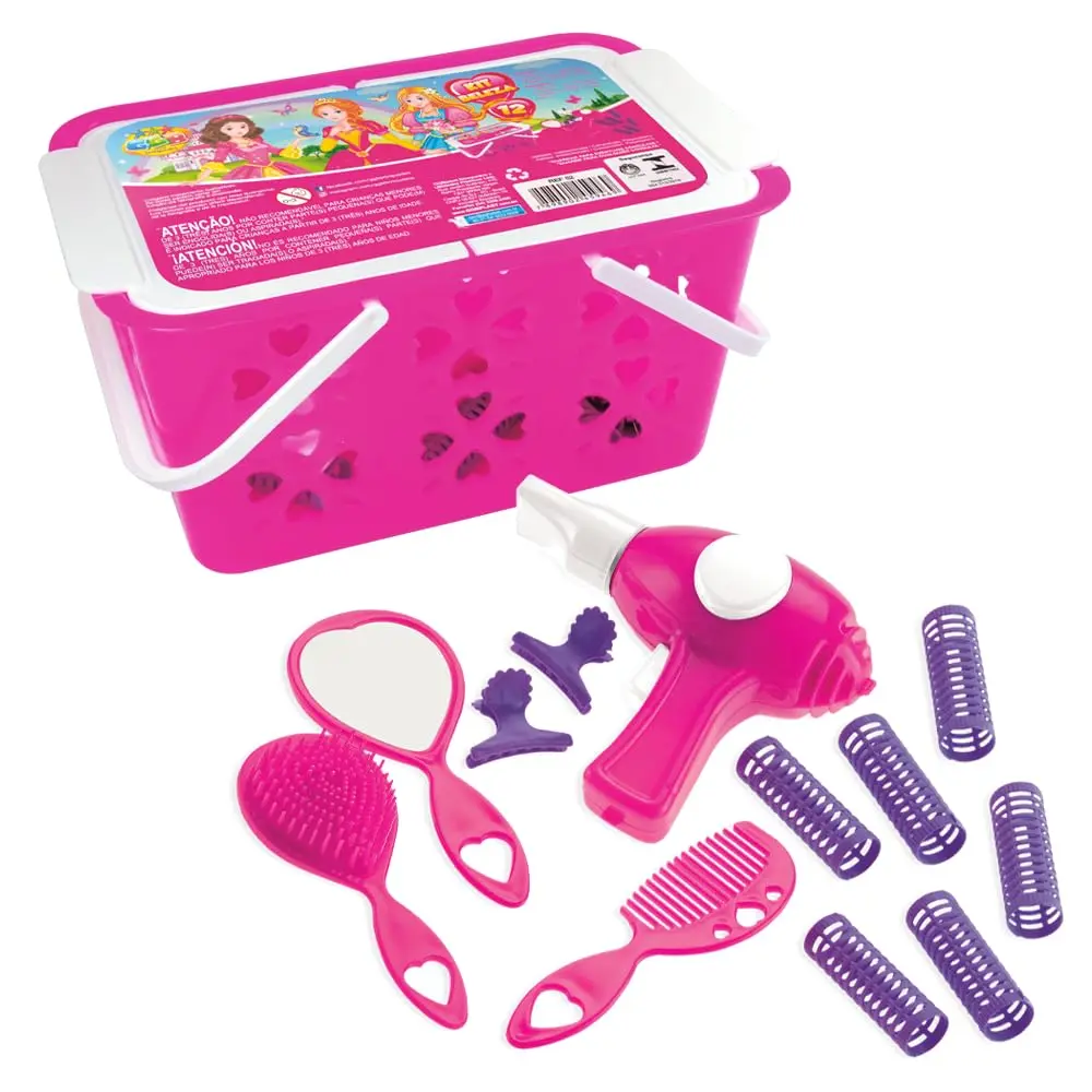 GGB Kit Salão De Beleza Infantil Com Cestinha e Secador de Brinquedo - 1