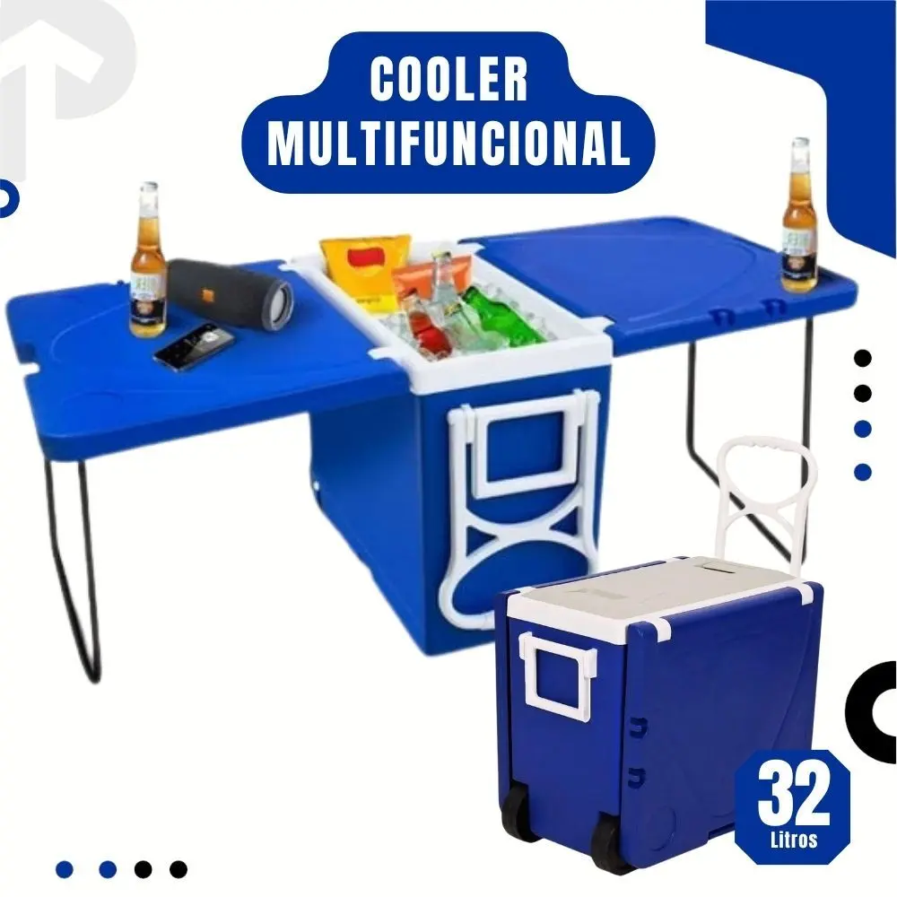 Cooler Multifuncional Super Térmica 32 Litros Casa Praia Camping Viagens Multiuso - 1