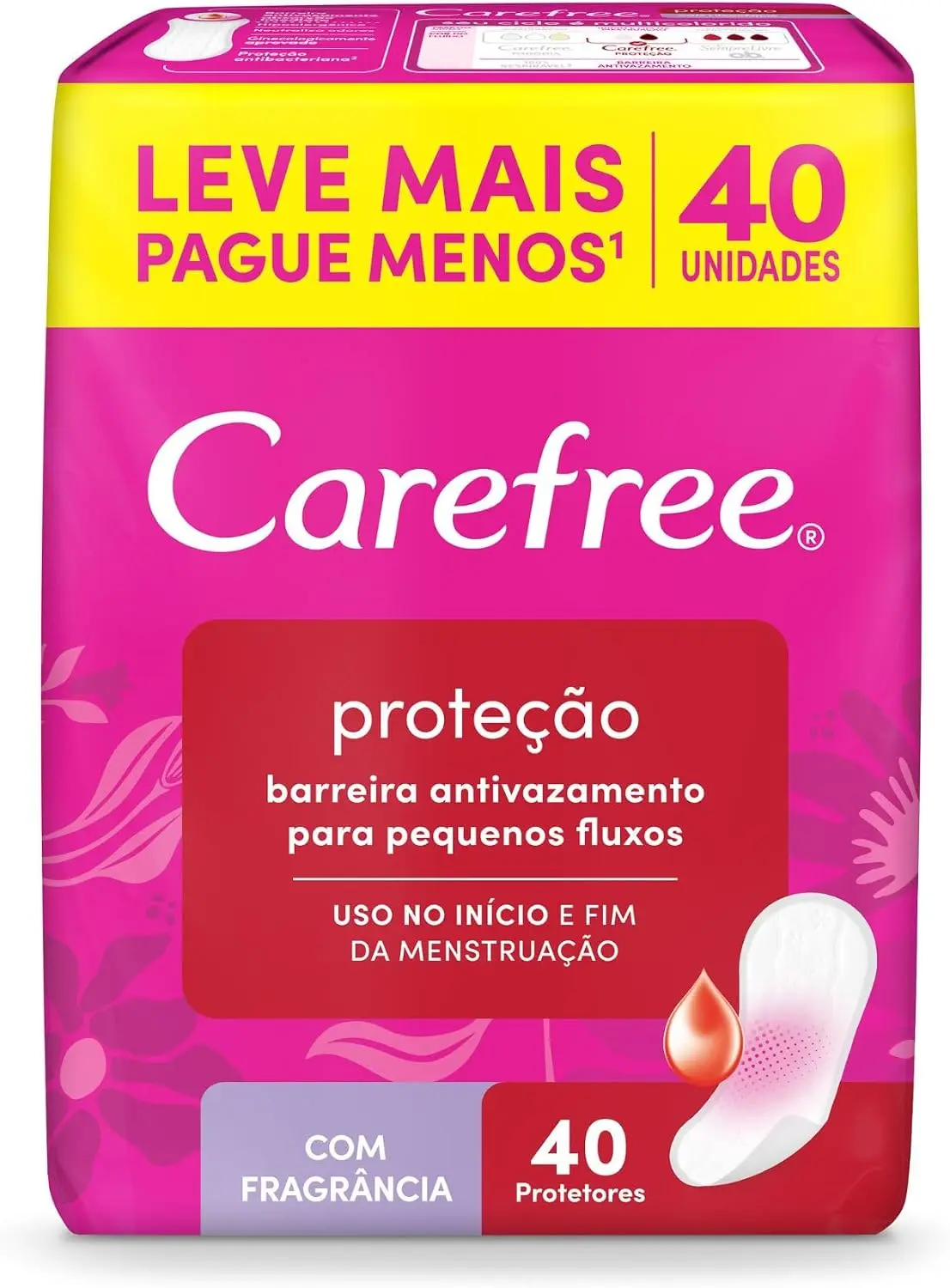 Protetor Diário Carefree, Com Fragrância, 40 Unidades - 1