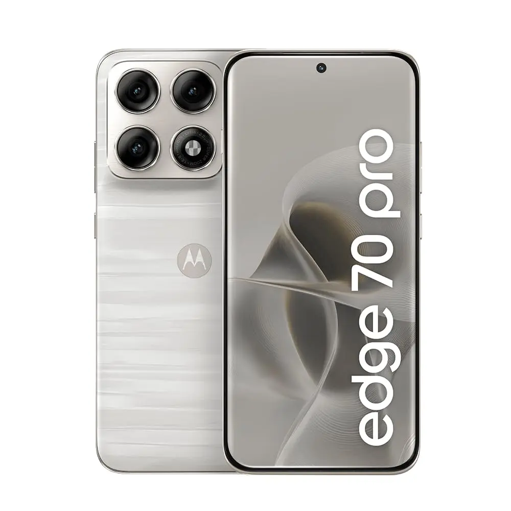 Smartphone Motorola Edge 70 PRO 5G - 256GB 12GB RAM+12GB Ram Boost, 4 câmeras de 50MP, Tela 1.5K extreme AMOLED 144Hz, Bateria 6500 mAh, IP68/IP69 - Branco