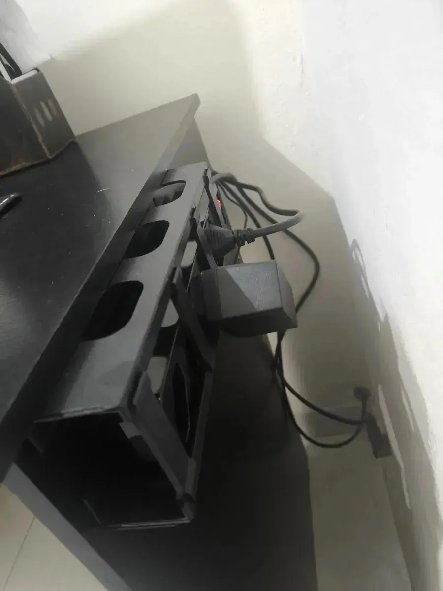 Organizador De Fios E Cabos Baixo Mesa Oculto - 0,5 Mt C/nfe Preto thumbnail 6