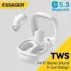 [R$39 Moedas] Essager tws bluetooth5.3 fone de ouvido com cancelamento de ruído sem fio estéreo intra-auricular  - 1