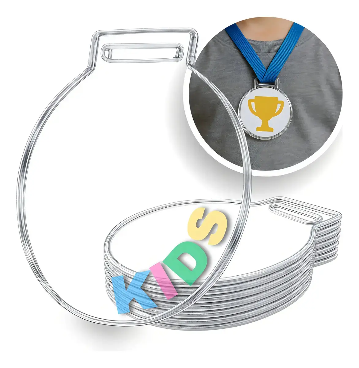 Medalha Acrílico Cristal Redonda Lisa Kit 50 Un 4cm 2mm Cor Transparente - 1