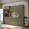 Cozinha Modulada Pixel Kappesberg 100% MDP Canela/verde Frevo 240cm - 1