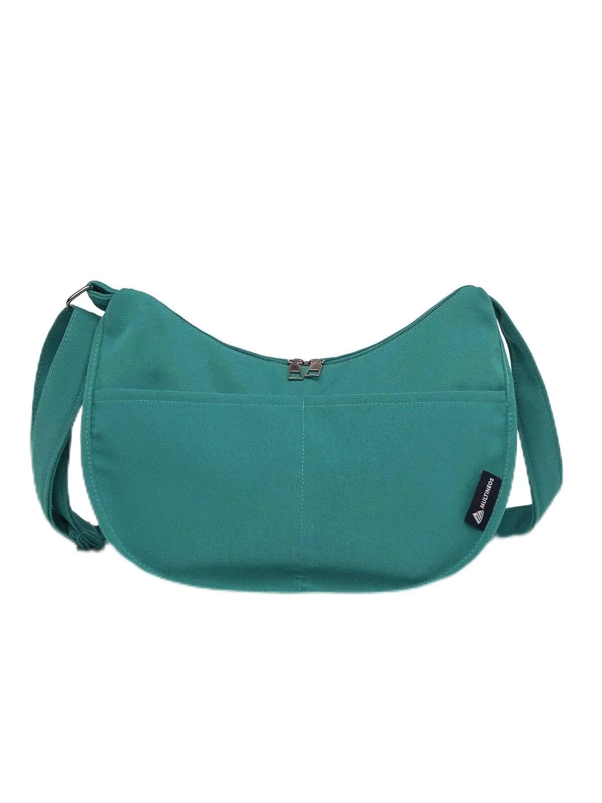 Bolsa Transversal Feminina MULTINEOS COMERCIAL em Lona com Alça Ajustável, Fecho com Zíper e Bolsos Frontais - 1