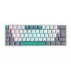 Teclado Mecânico Gamer Machenike K500-B61 60% Compacto, Switch Azul, RGB, HotSwap, USB-C, ABNT2, Branco e Cinza - JJ02G400F - 1