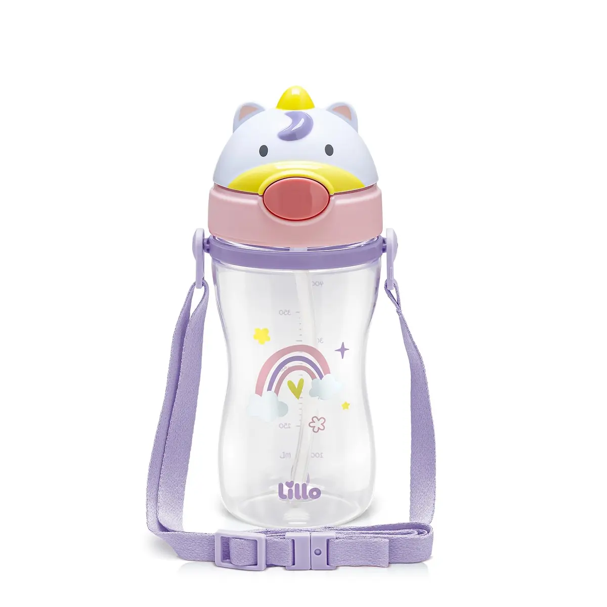 Lillo Copo Infantil com Canudo 400ml – Unicórnio