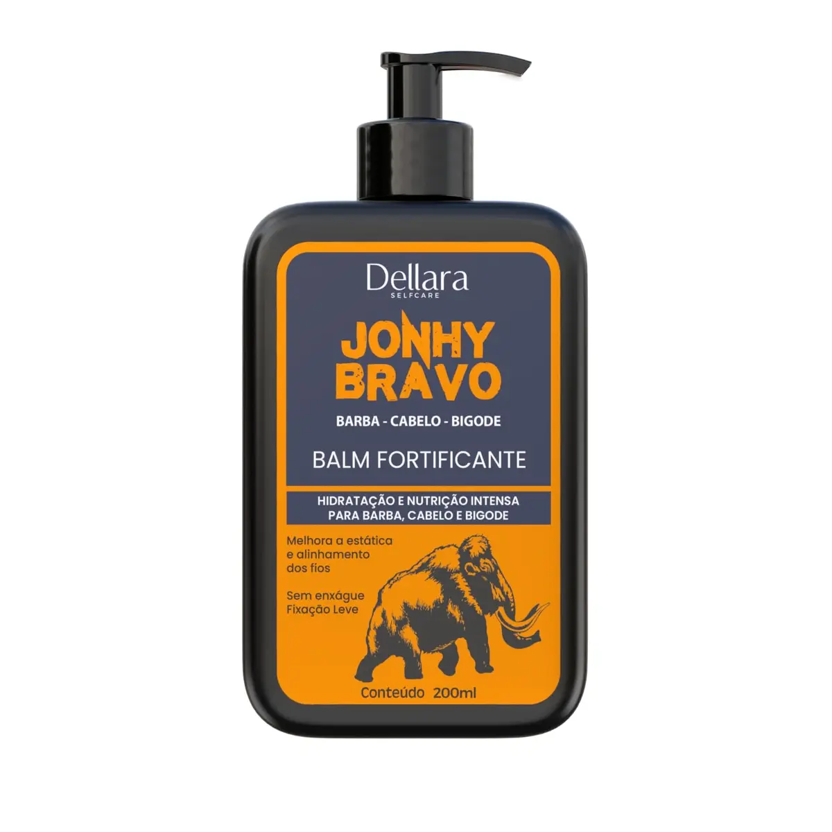 DELLARA JONHY BRAVO BALM FORTIFICANTE 177ML | Fortalece e regenera os fios, sem enxágue, leve fixação para penteados ideal para barba, cabelo e bigode - 1