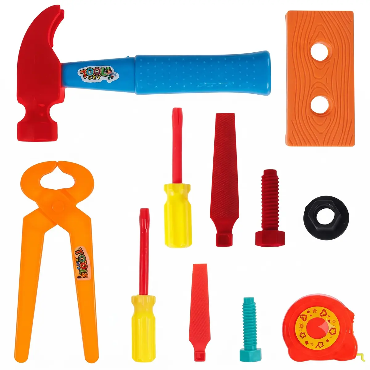 Kit de Ferramentas Infantil de Brinquedo, 6 Peças, para Crianças acima de 3 Anos