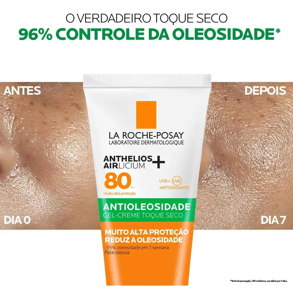Protetor Solar Facial Antioleosidade FPS 80 Anthelios La Roche-Posay 40g thumbnail 3