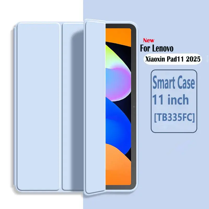 Para lenovo xiaoxin pad 11 2025 caso 11 polegada tb335fc magnético trifold suporte pu leaher silicone macio volta tablet capa funda coque