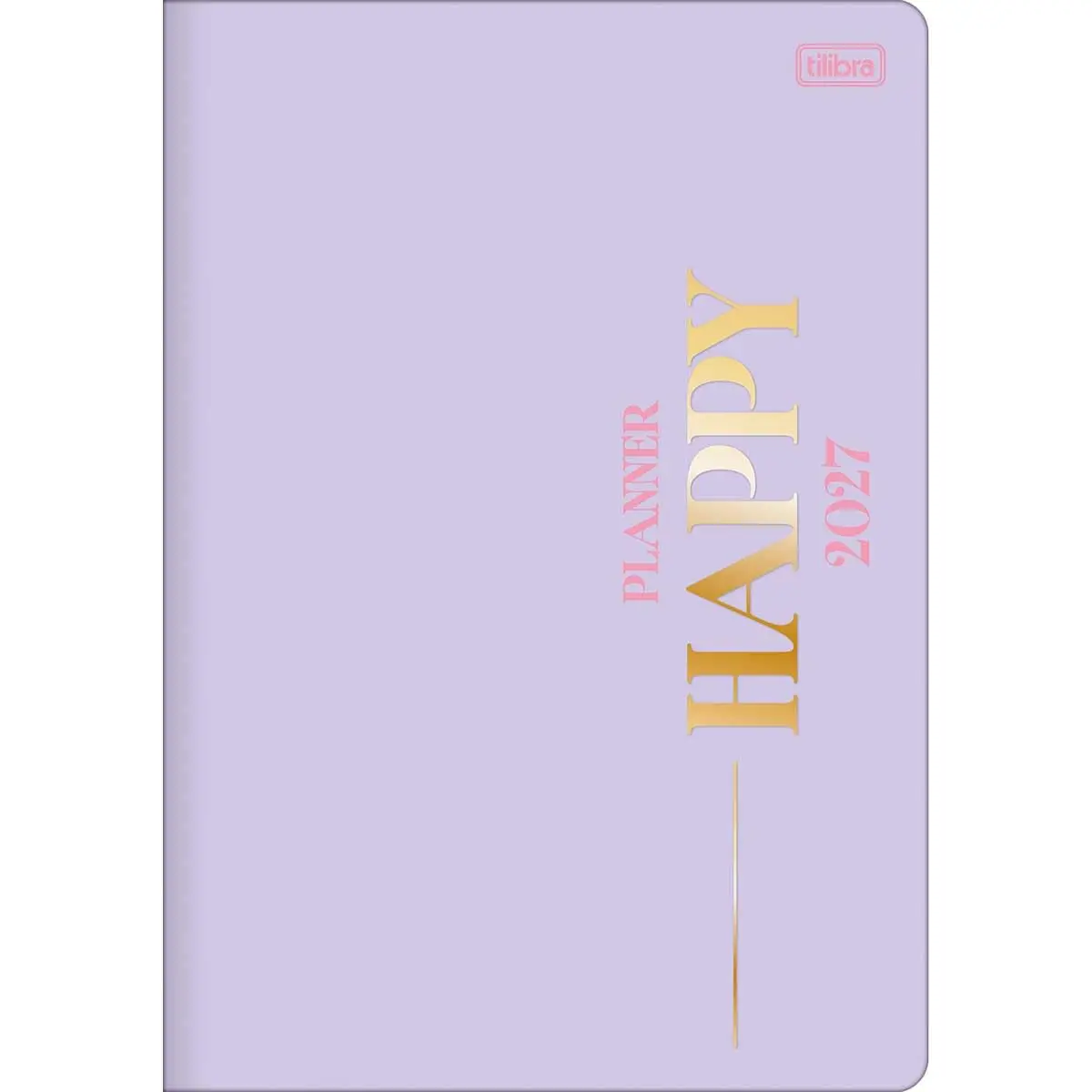 Tilibra - Planner Grampeado 17,8 x 25,4 cm Happy 90G 2027 - Lilás