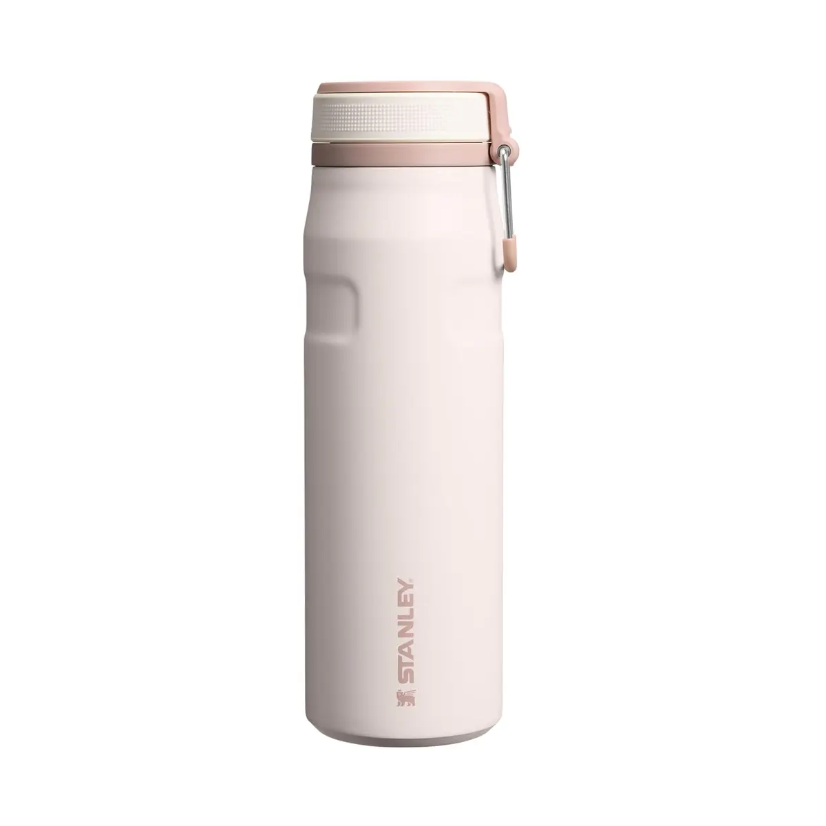 Stanley - Garrafa de água térmica Twistflip, isolada em aço inoxidável para bebidas quentes e frias, resistente a fugas, 710ml, Rose Quartz - 1