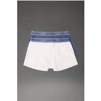 Kit 2 Underwear Trunk Classic Costura Frontal Elástico Preto Cueca Infantil Calvin Klein - Azul Medio/Azul Marinho Kit 2 Underwear Trunk Classic Costura Frontal Elástico Preto Cueca Infantil Calvin Klein Azul Medio/Azul Marinho 4/6 - 1