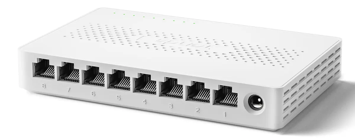 Switch 2.5G 8 Portas Tenda, Divisor de Rede Multi-Gigabit 2.5Gb | Hub Switch Não Gerenciável, 8 Portas 2.5 Gigabit, Plug & Play, Silencioso, Mesa/Parede, p/ Roteador, PC, NAS (SM108)