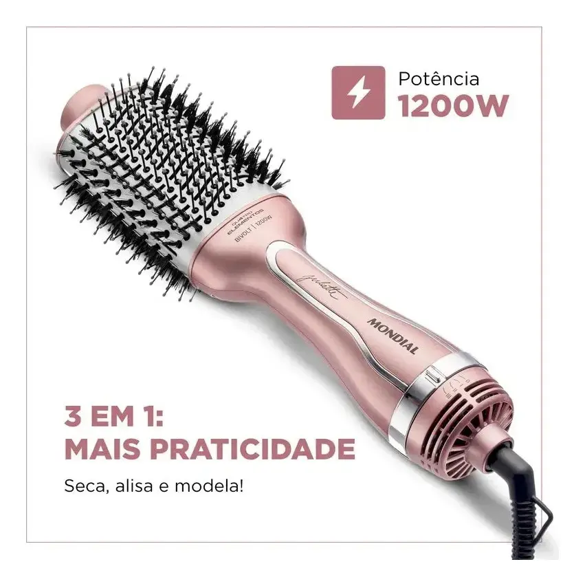 Escova Secadora By Juliette ES-JU-01 3 em 1 1300W Mondial Bivolt thumbnail 3