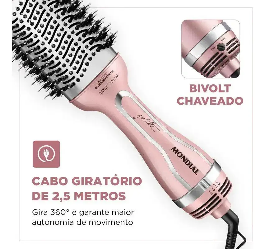 Escova Secadora By Juliette ES-JU-01 3 em 1 1300W Mondial Bivolt thumbnail 6