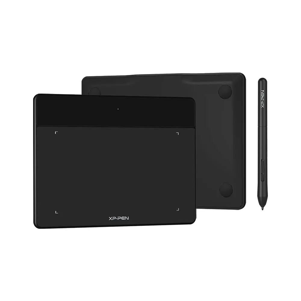 XPPen Deco Fun S Mesa Digitalizadora 15 x 10 cm, Tablet de Desenho, com Stylus, 8192 Níveis, para Mac Windows Chrome Android OSU! (Preto)