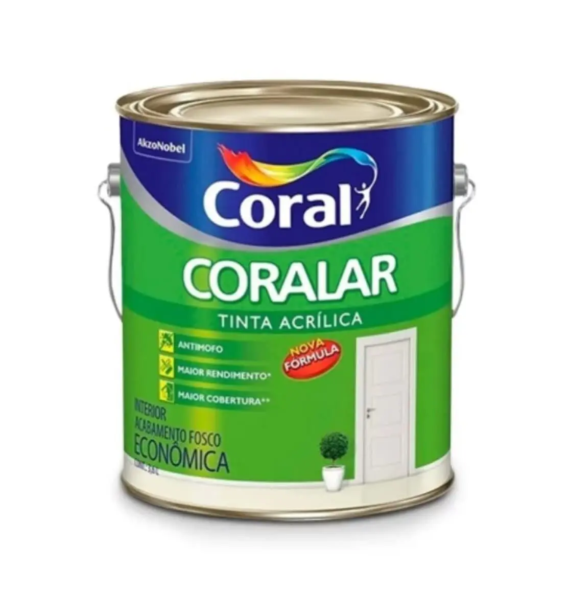 Coralar Acrílico Mais Desempenho Verde Vale 3,6L - Coral