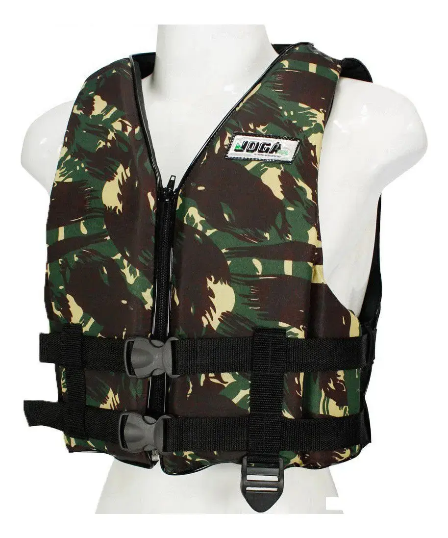 Colete Salva Vidas Jogá Wave Para 90 Kg Cor Camuflado