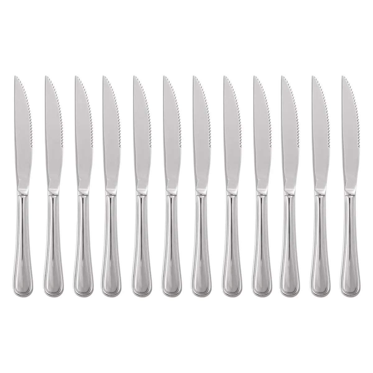 Wolff Conjunto 12 Facas para Churrasco Avalon Aço Inox