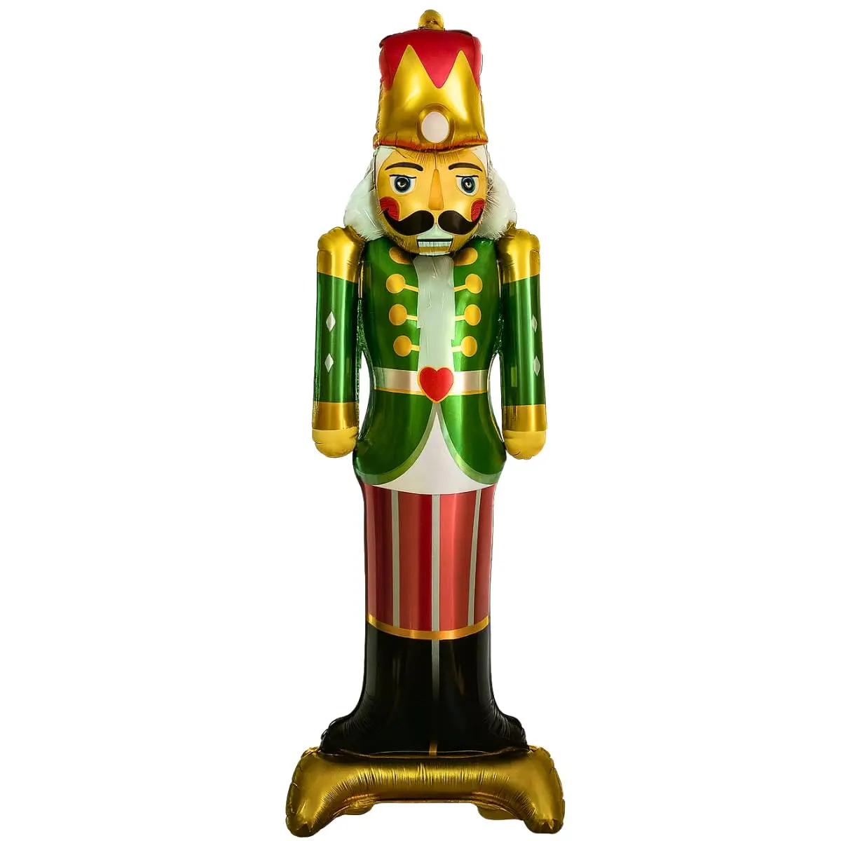 Balão Inflável 3D Soldado Quebra-Nozes 125cm (50 Pol) Metalizado Natal | Pode ser inflado com bomba manual ou ar comum - 1