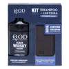 Kit QOD Barber Shop Shampoo Whiskey Black Collection 220ml + 1 Carteira Exclusiva Old School - 1