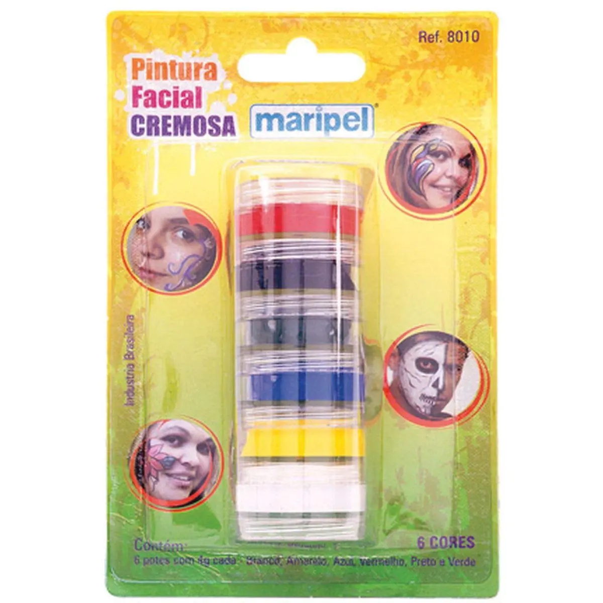 Pintura Facial Cremosa, Maripel 8010, Multicor