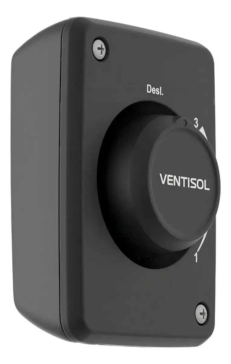 Ventilador oscilante de parede ventisol Steel 6 pás 50cm preto thumbnail 2