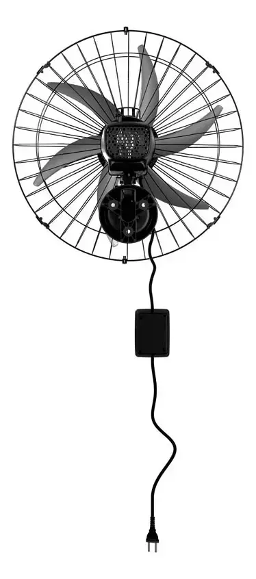 Ventilador oscilante de parede ventisol Steel 6 pás 50cm preto thumbnail 4