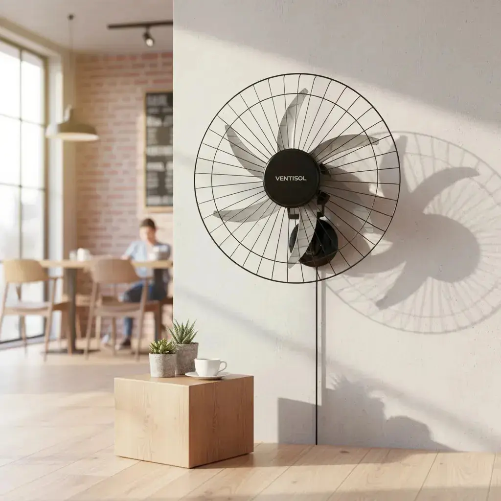 Ventilador oscilante de parede ventisol Steel 6 pás 50cm preto thumbnail 7