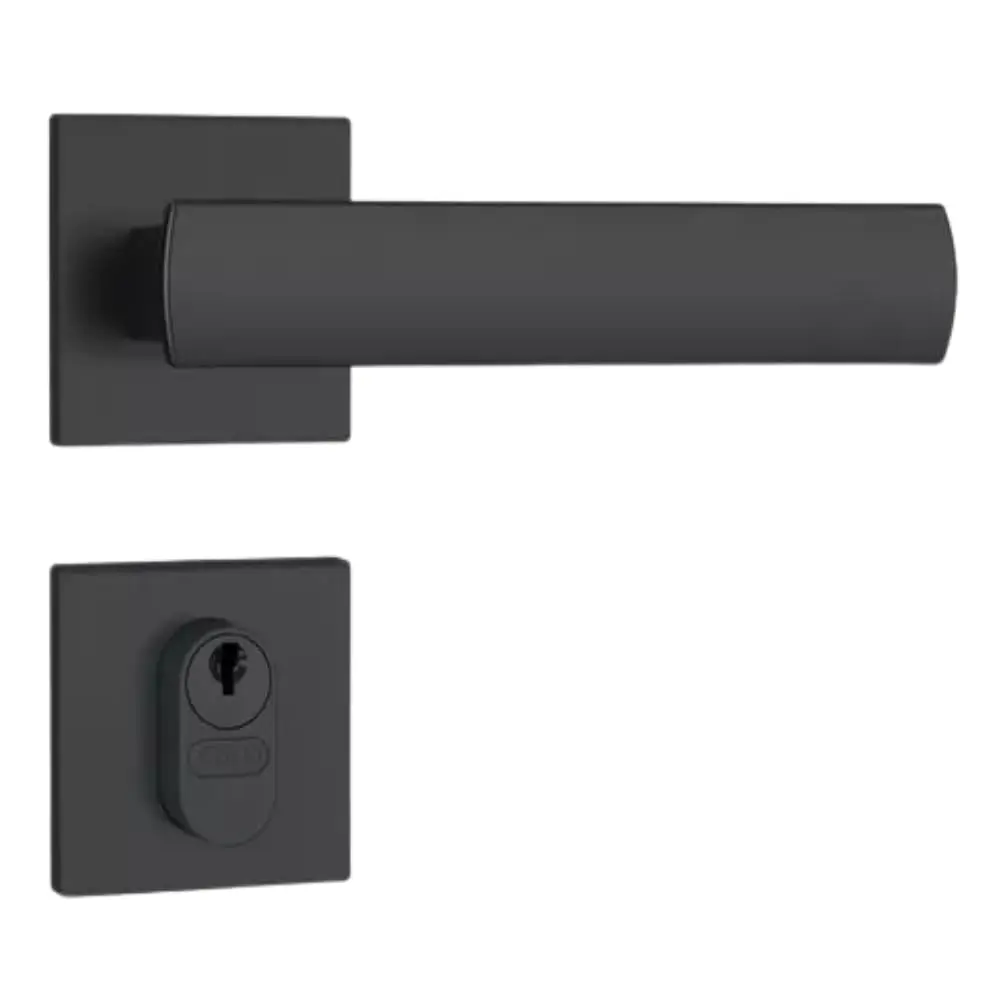 FECHADURA STAM803/35 - ROSETA QUADRADA 1 PRETO FOSCO (GORJE)