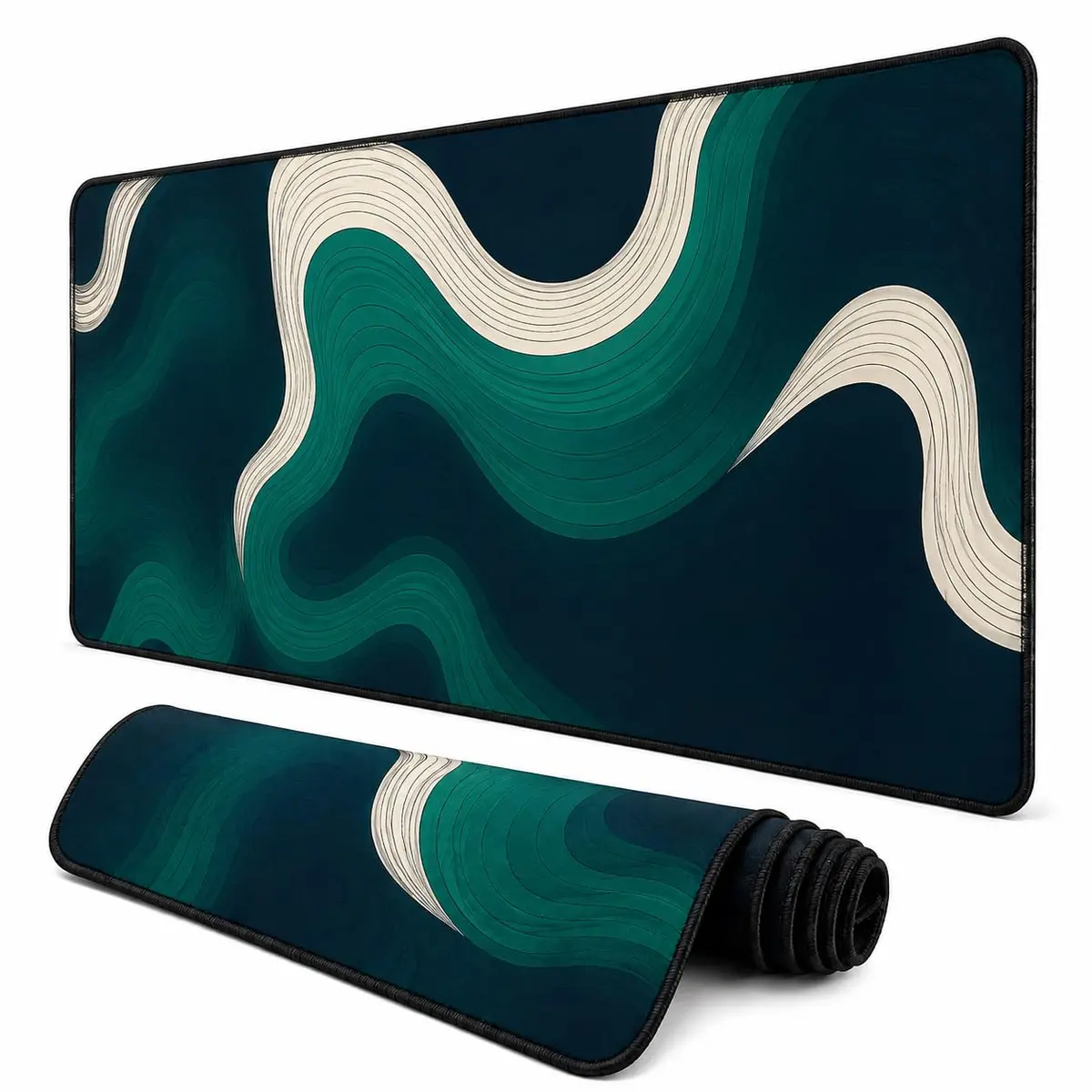 Mouse Pad Gamer 60x30cm Impermeável Antiderrapante Verde | Bordas Costuradas, Ideal para Setup Gamer