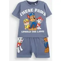 pijama curto infantil de algodão patrulha canina azul