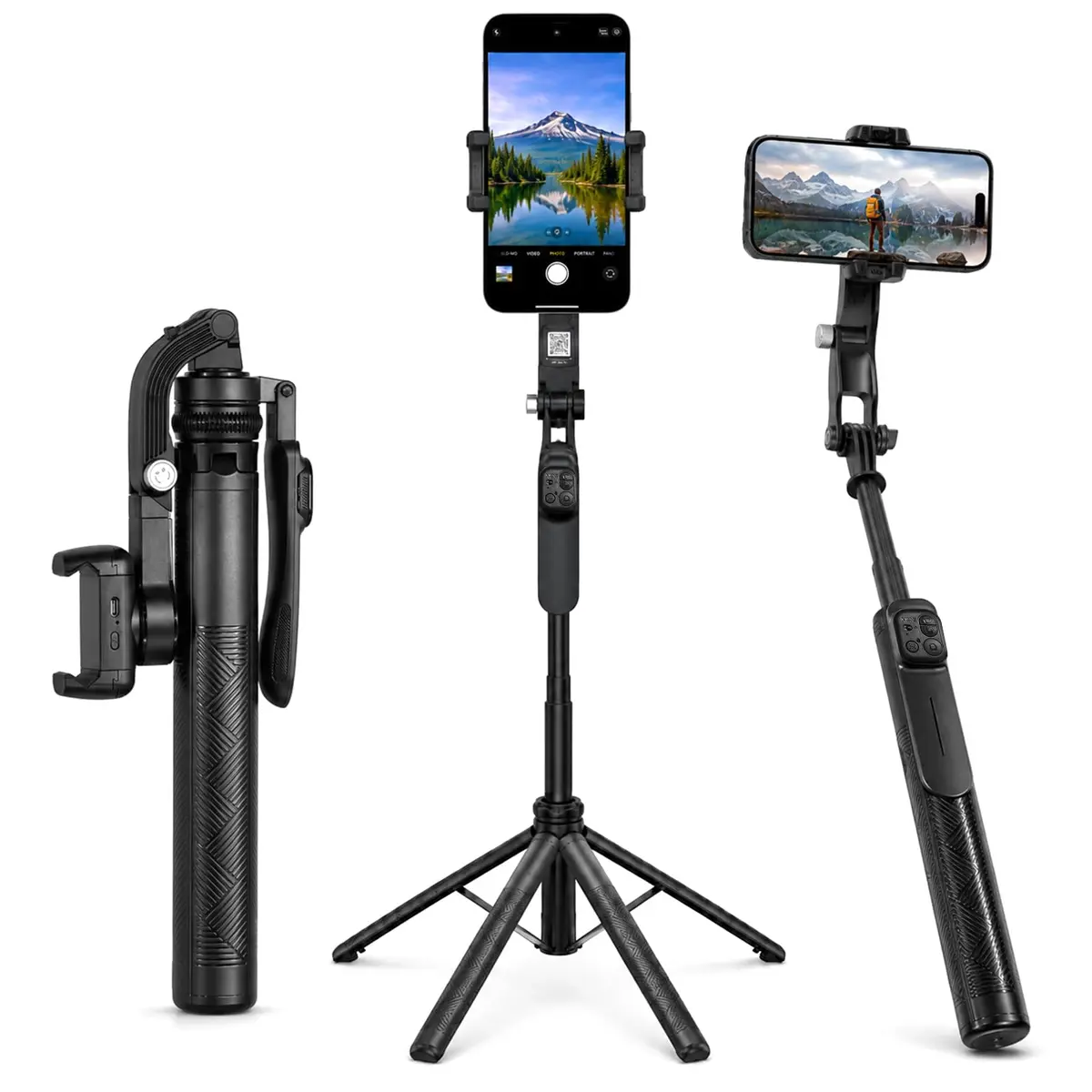 Estabilizador Gimbal Para Smartphone, Bastão de Selfie Tripé Portátil Com Rastreamento Facial Automático, Controle e Por Gestos, Bluetooth Remoto, Pode Girar 360°, ideal Para vlogs, TikTok, YouTube