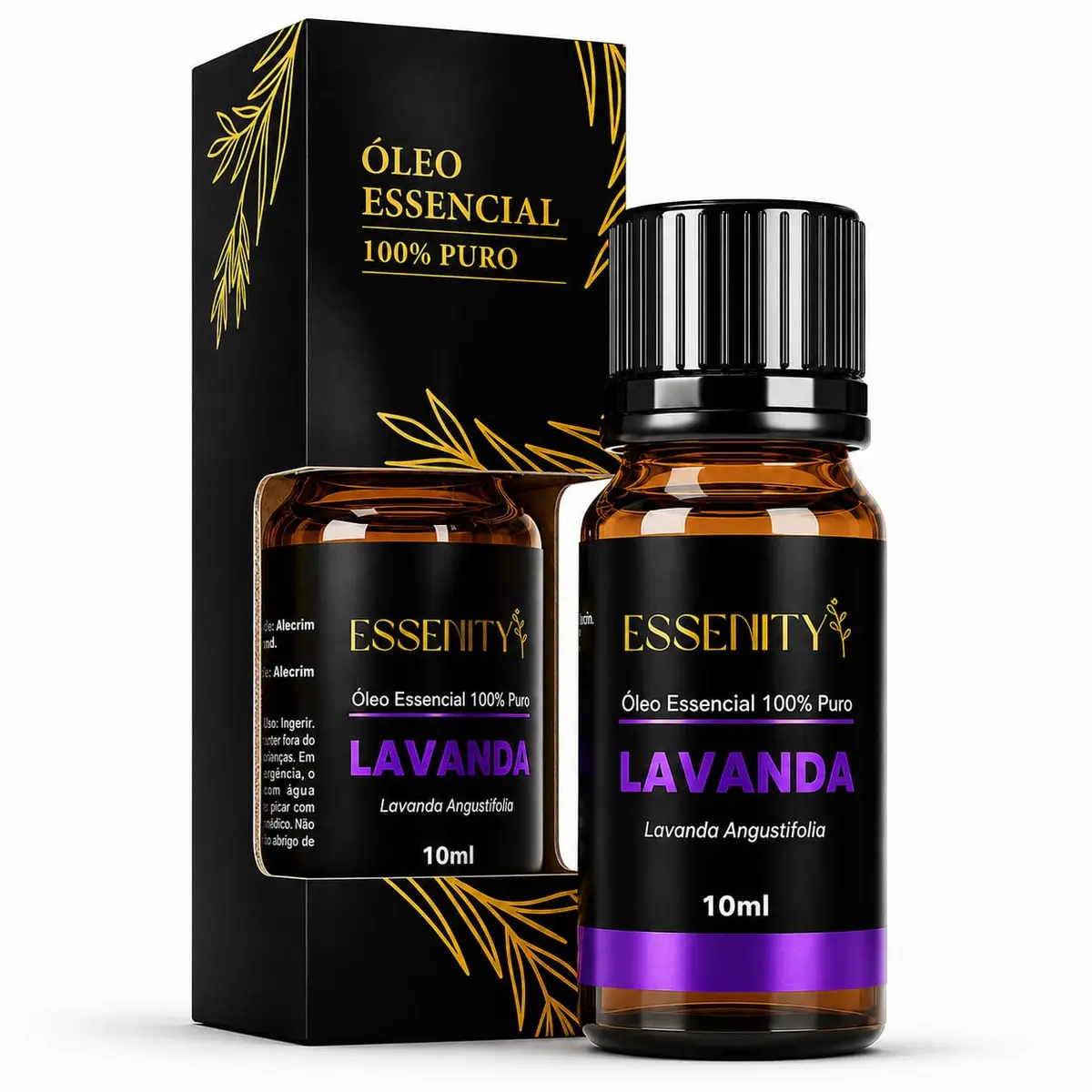 Óleo Essencial de Lavanda 10ml 100% Puro – Ideal para Difusor, Aromaterapia e Relaxamento, Vegano – ESSENITY - 1