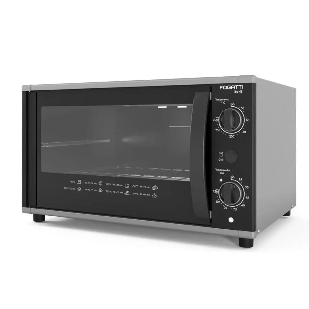 FORNO ELETRICO FOGATTI TOP 48 48L BLACK 127V - 1