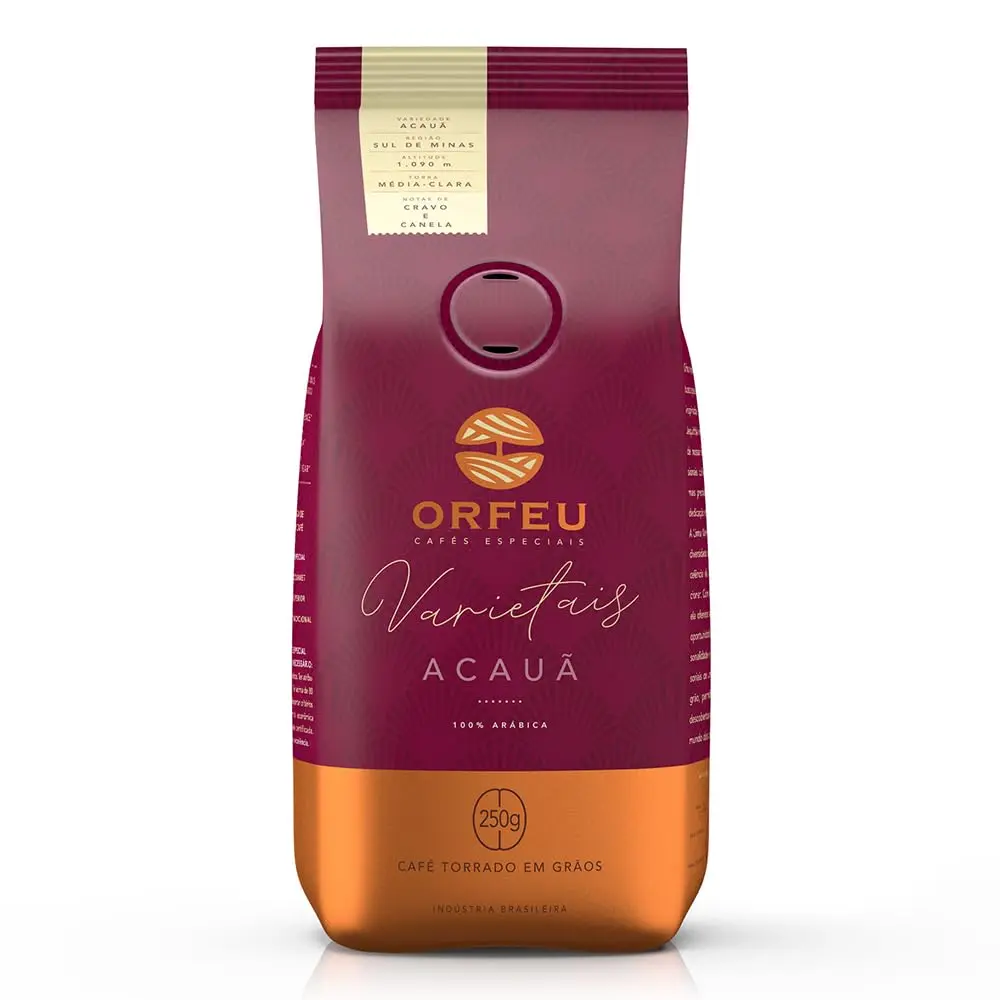 Café Acauã Orfeu em Grãos, 100% Arabica 250g